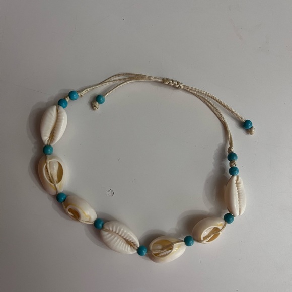 beach shell Woven Beaded Anklet - Picture 5 of 6
